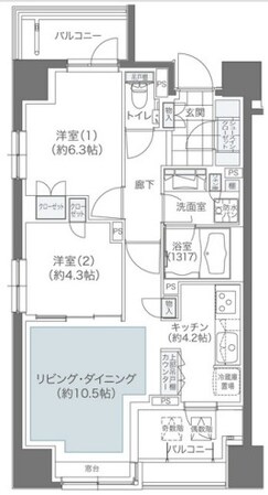 メゾンカルム本郷の物件間取画像